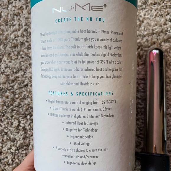 NuMe Titanium 3 in 1 Curling Wand Set - Picture 4 of 4